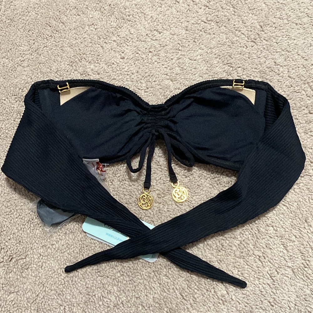 Luli Fama Triana Drawstring Bandeau Top Size XS - Picture 12 of 15